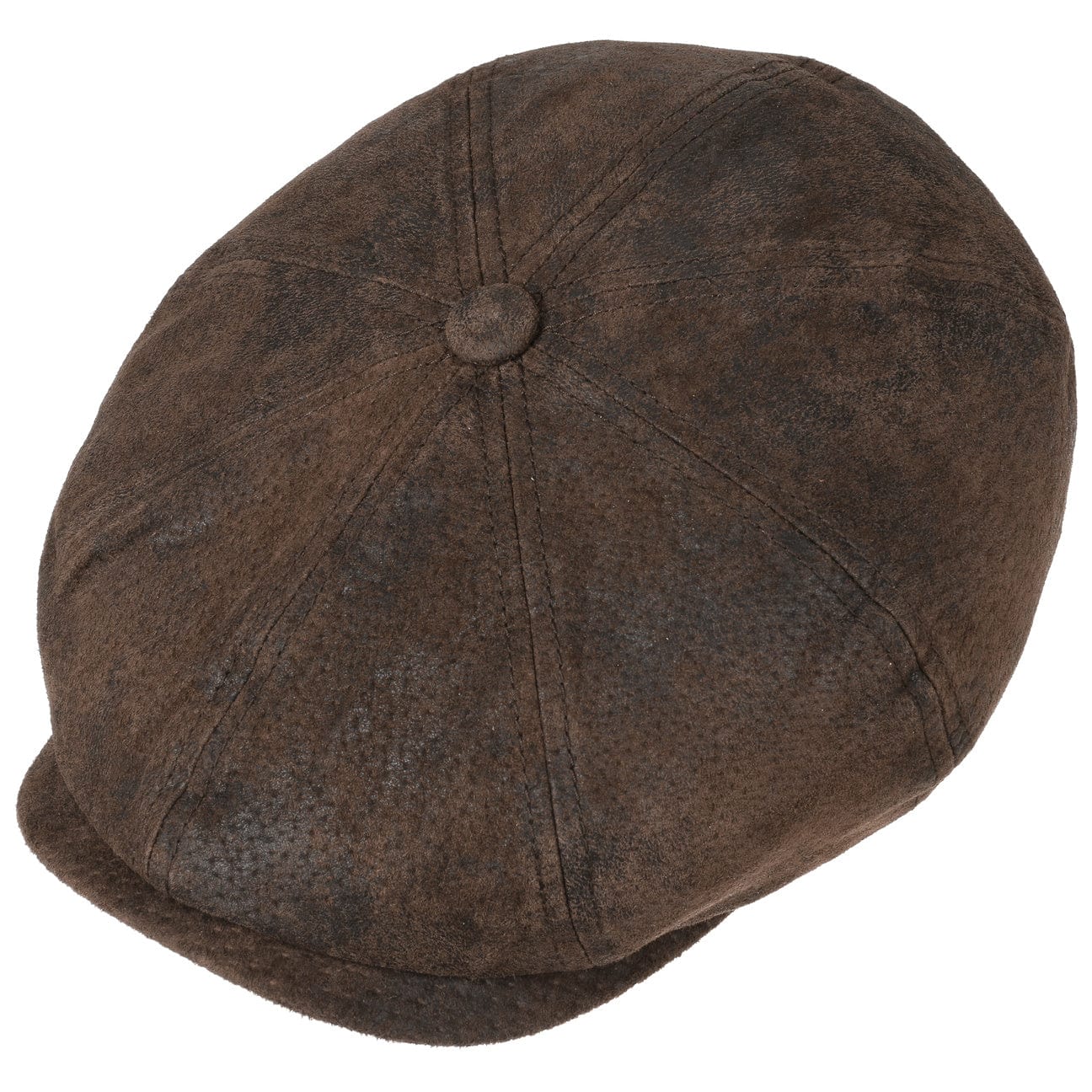 Hatteras Pigskin Leather Newsboy Cap by Stetson