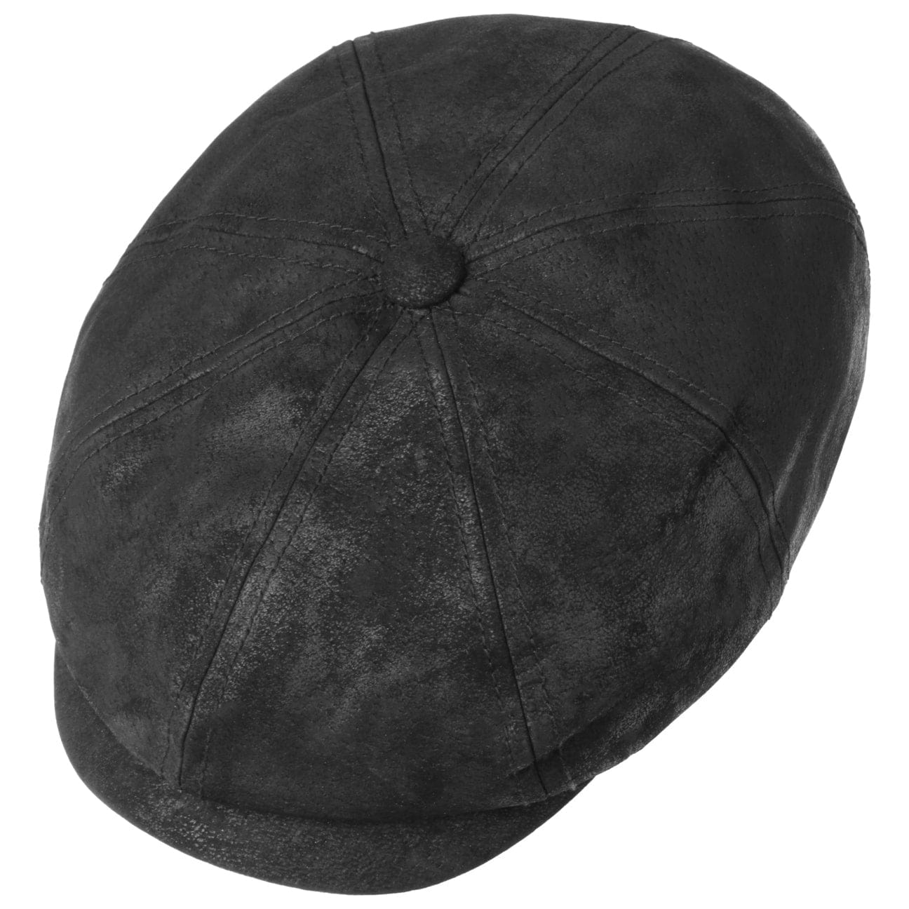 Hatteras Pigskin Leather Newsboy Cap by Stetson