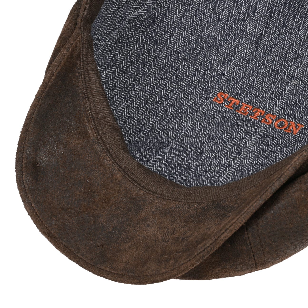 Hatteras Pigskin Leather Newsboy Cap by Stetson